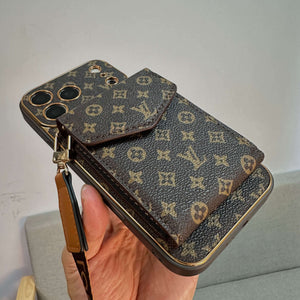 Premium Monogram iPhone Case With Wallet And Crossbody Strap For iPhone 17 Series-CYLV134