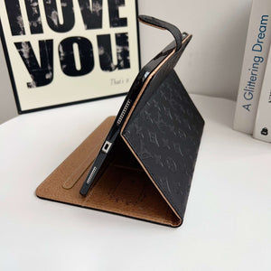Classic Monogram iPad Case Black Printing-CYLV108