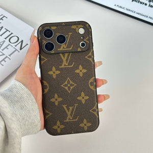 Stylish Leather Monogram iPhone Case For iPhone 17 Series-CYLV039