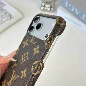 Premium Leather Monogram Magnetic iPhone Case(Compatible With Magsafe)For iPhone 17 Series-CYLV037