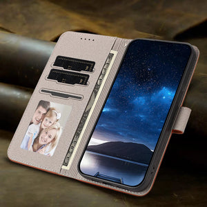 Leather iPhone Cases With Flip Wallet Brown-BC25054 Burycase