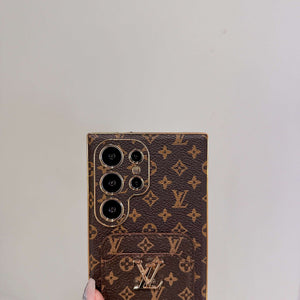 Luxury Monogram Samsung Galaxy S Series Case With Card Holder-CYLV091