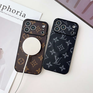 Premium Leather Monogram iPhone Case (Magsafe) For iPhone 17 Series-CYLV059