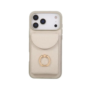 Leather iPhone Cases With Card Holder And Strap(With Stand)Brown-BC25030 Burycase