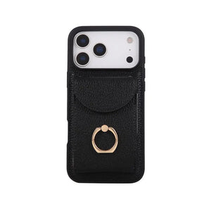 Leather iPhone Cases With Card Holder And Strap(With Stand)Brown-BC25030 Burycase