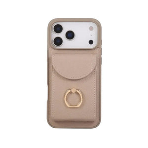 Leather iPhone Cases With Card Holder And Strap(With Stand)Brown-BC25030 Burycase