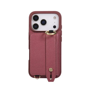 iPhone Case With Card Holder And Strap（With Holder）Black -BC25036 Burycase