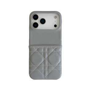 Leather iPhone Case with Card Holder Pink-BC25019 Burycase