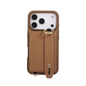 iPhone Case With Card Holder And Strap（With Holder）Black -BC25036 Burycase