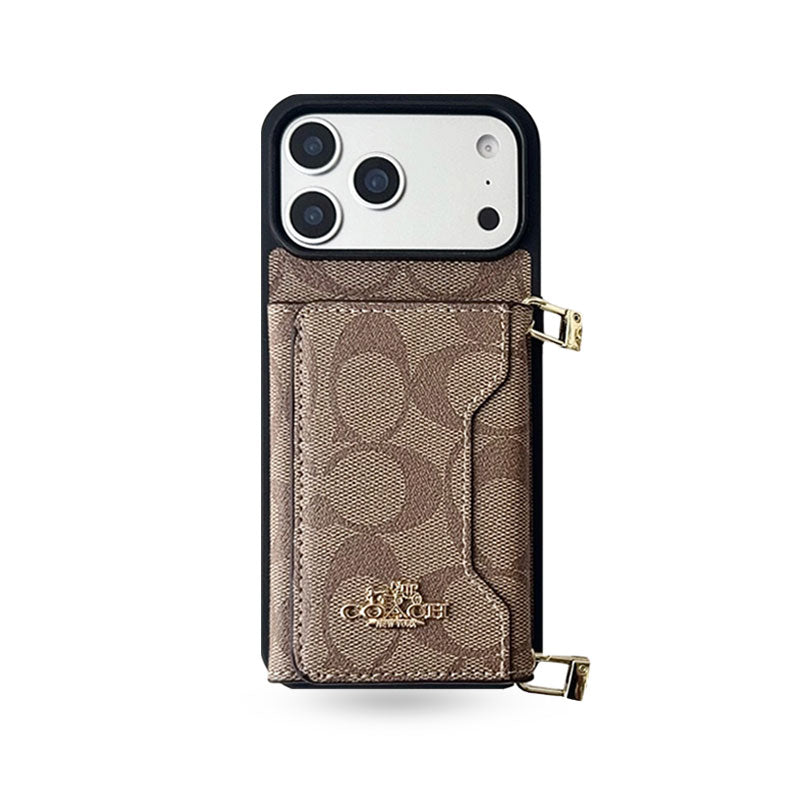 Leather CH iPhone Case With Wallet And Crossbody Strap-CFK251106