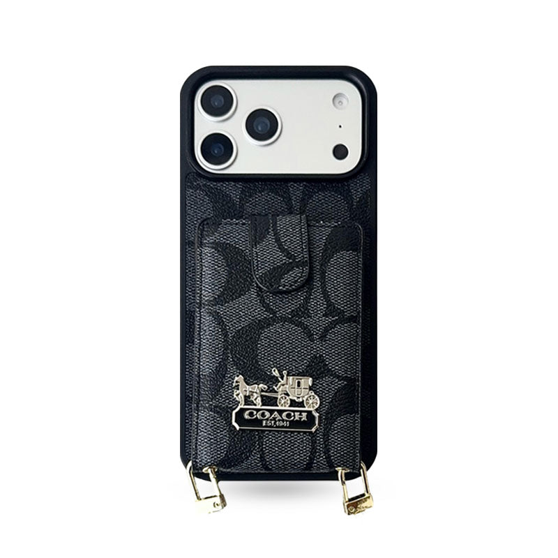 Leather CH iPhone Case With Wallet And Strap-CFK251420