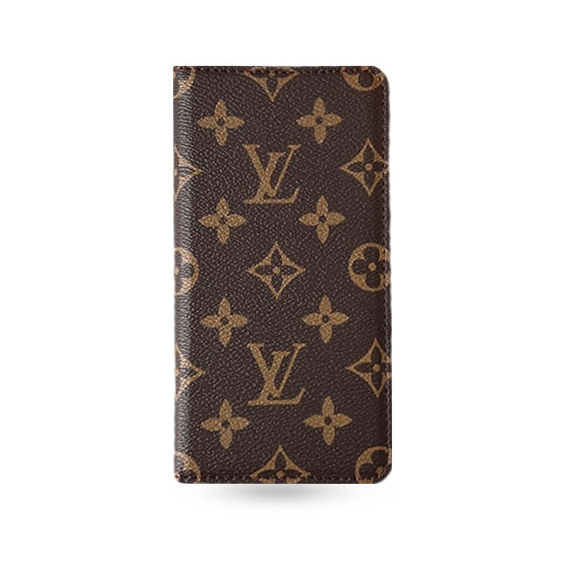 Luxury Folio Leather Monogram iPhone Case With Card Holder-CFHYL251006