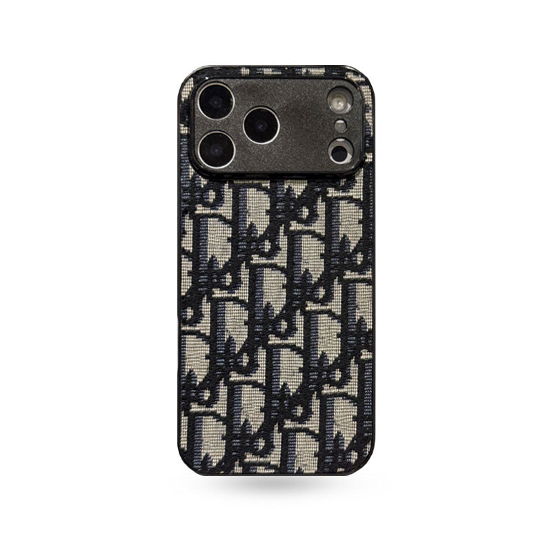 Leather CD iPhone Case With Lens Protection For iPhone 17 Series Black-WBK251023