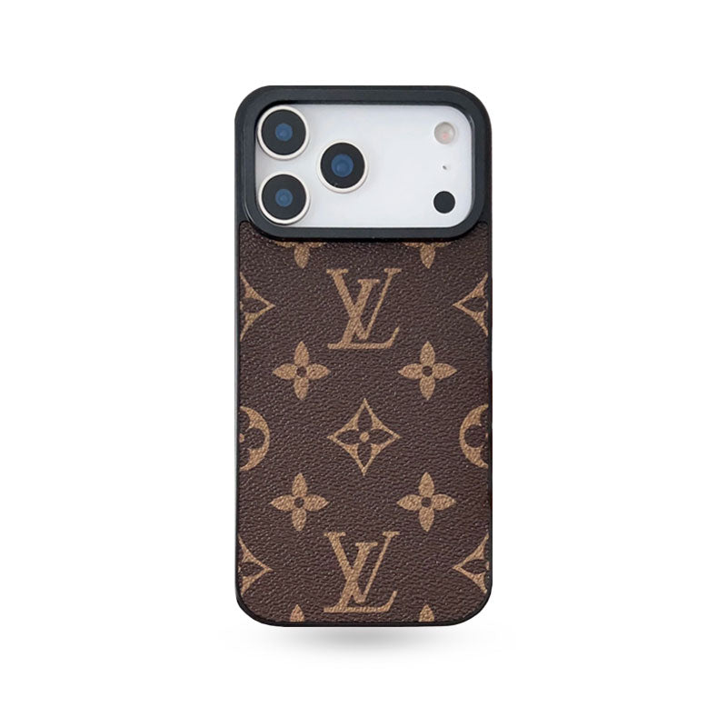 Luxury Leather Monogram iPhone Case For iPhone 17 Series-CYLV013