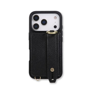 iPhone Case With Card Holder And Strap（With Holder）Black -BC25036 Burycase
