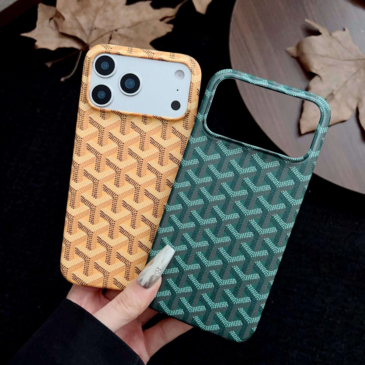 Elegant GD iPhone Case Green For iPhone 17 Series-CYGD012