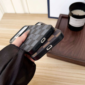 Luxury Leather Monogram iPhone Case For iPhone 17 Series-CYLV013