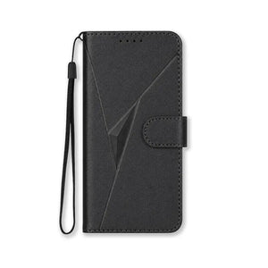 Leather iPhone Cases With Flip Wallet and Strap Black-BC25090 Burycase